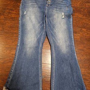 Kancan Button Fly Bootcut Jeans